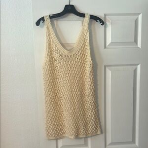 Hand crocheted Jan Christy Cream Top